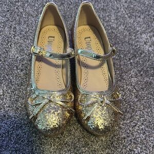 Topia Kids Glittery Gold Dress Shoes